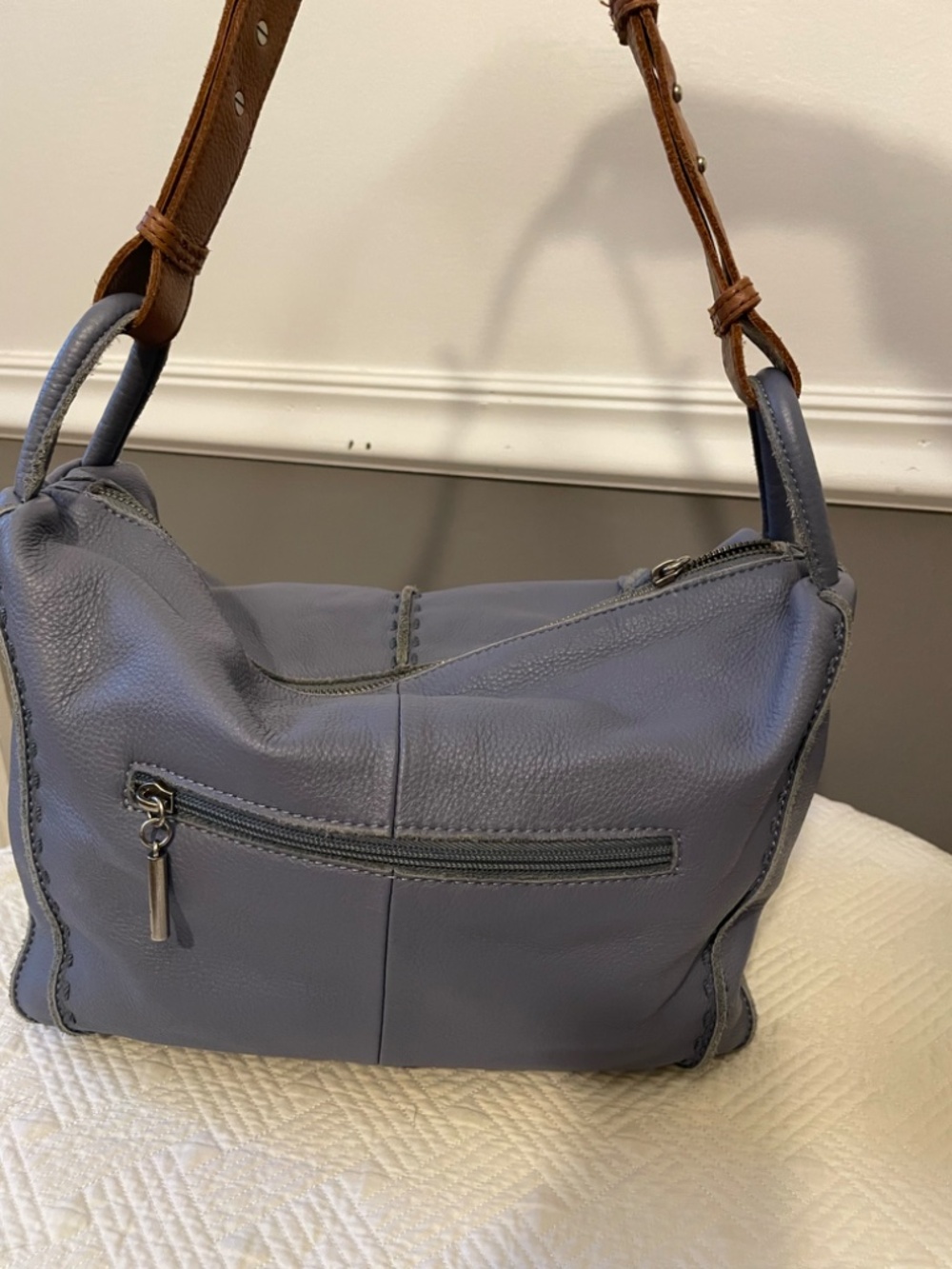 The Sak Los Feliz Hobo Leather Bag in Maritime blue - Picture 2 of 13